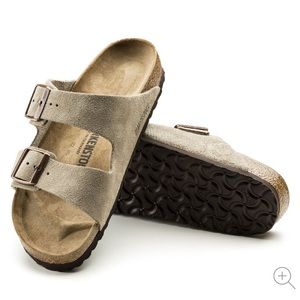 Brand New Birkenstock Arizona Suede Leather - Taupe Size M8, L10
